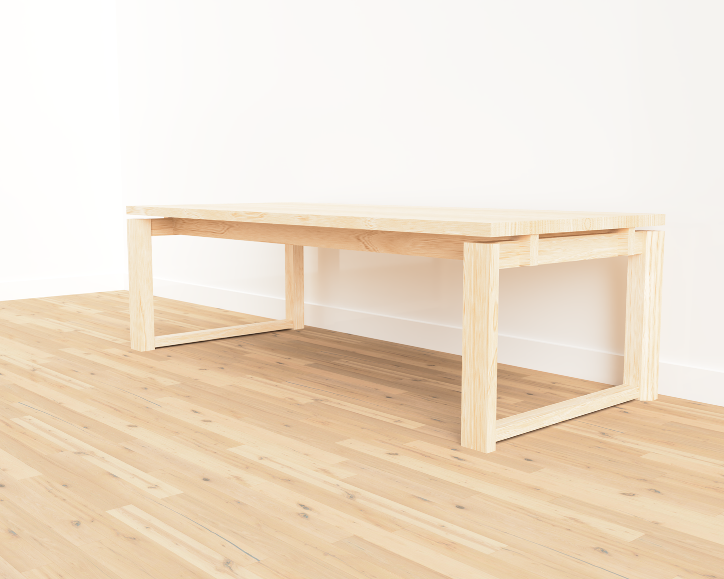 KEOPI - Scandinavian/Korean inspired floating coffee table made of white oak.