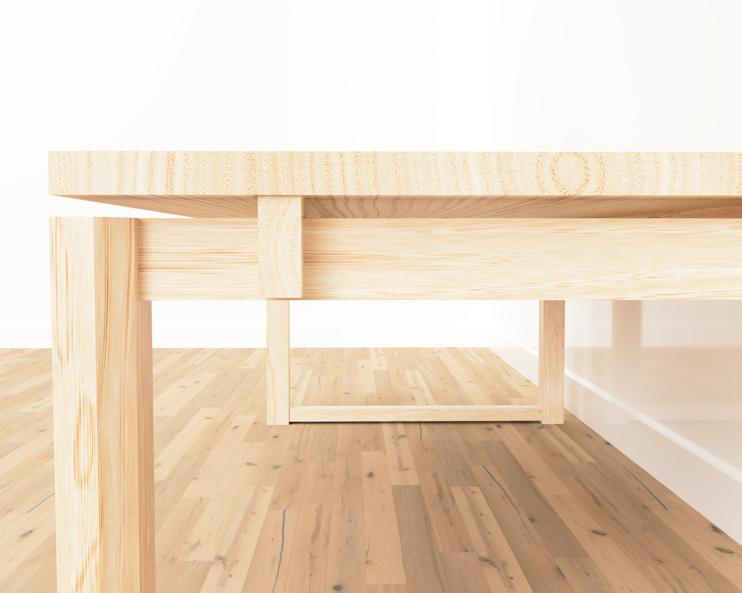 KEOPI - Scandinavian/Korean inspired floating coffee table made of white oak.