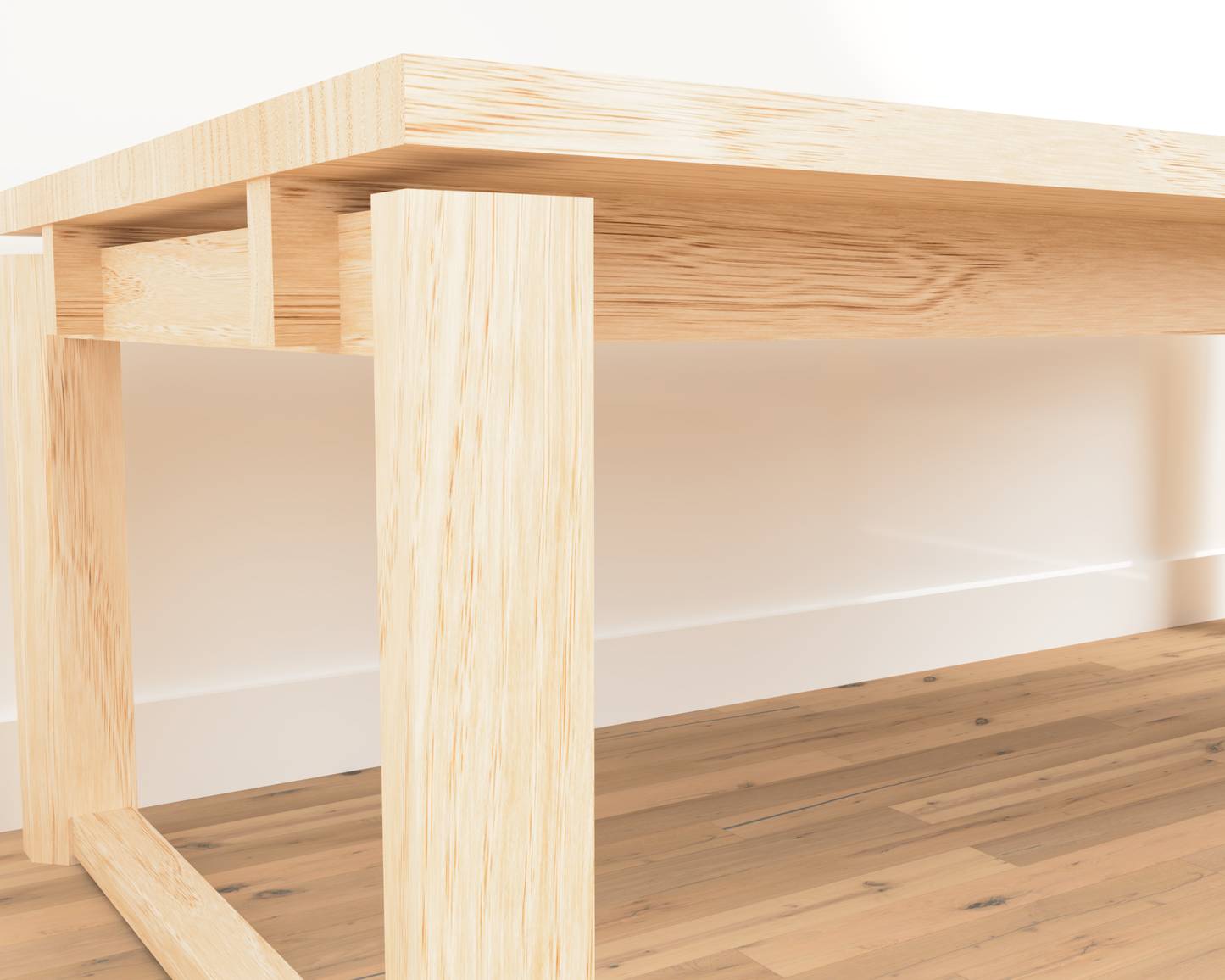 KEOPI - Scandinavian/Korean inspired floating coffee table made of white oak.
