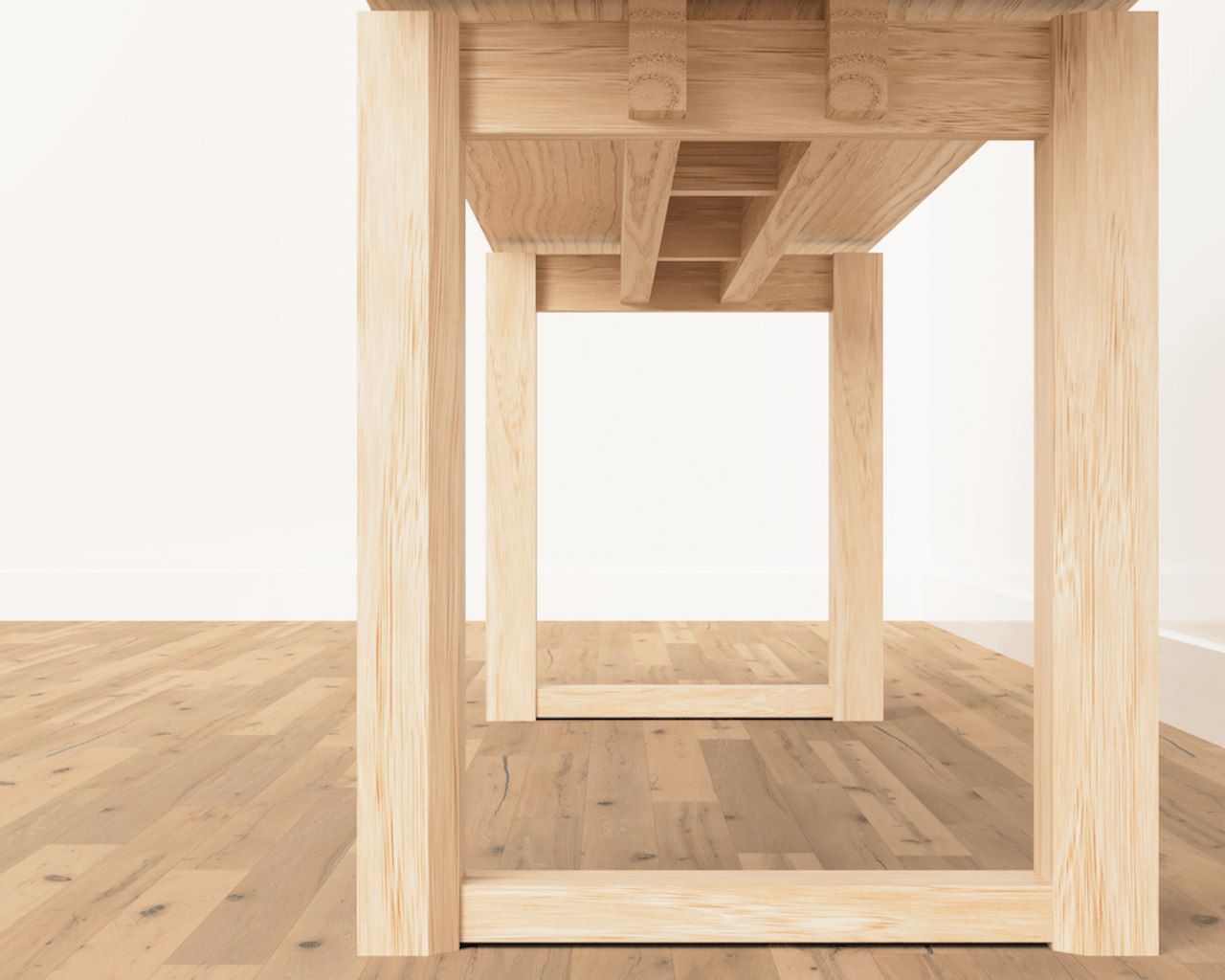 BENCHI - Scandinavian/Korean inspired floating bench made of white oak.