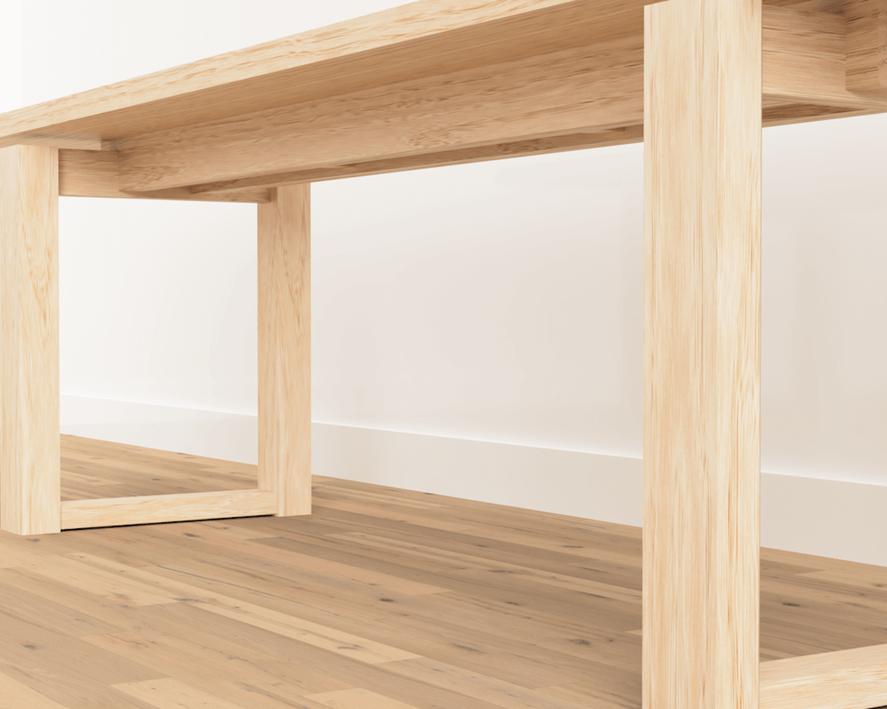 BENCHI - Scandinavian/Korean inspired floating bench made of white oak.