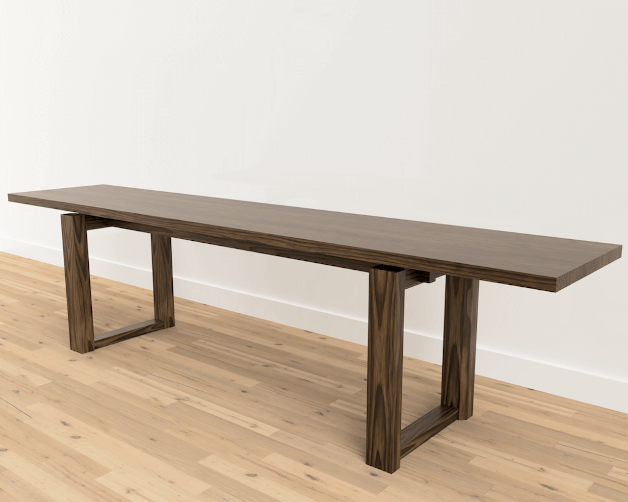 BENCHI - Scandinavian/Korean inspired floating bench made of black walnut.