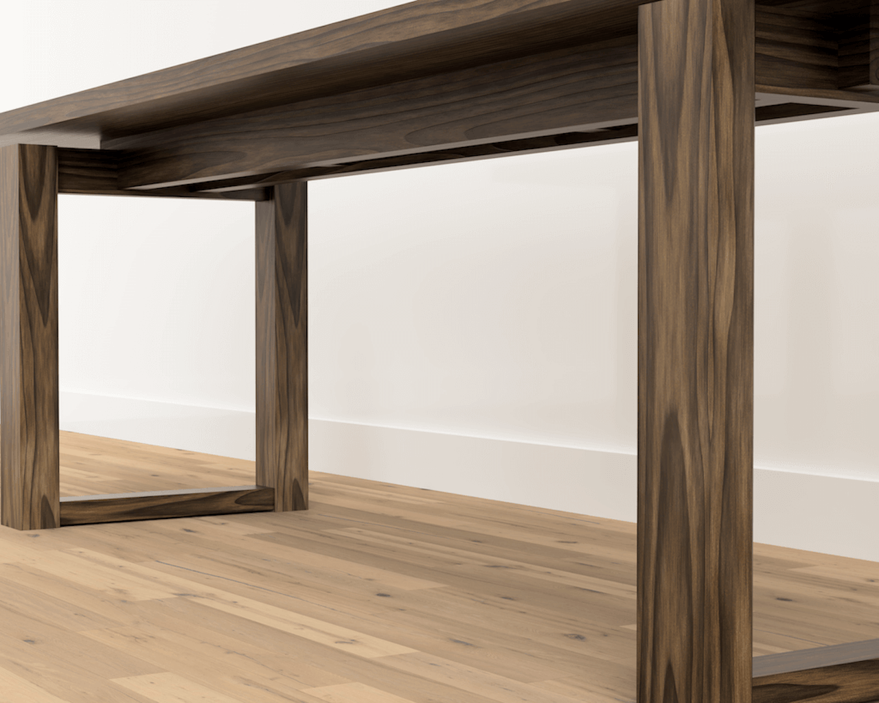 BENCHI - Scandinavian/Korean inspired floating bench made of black walnut.