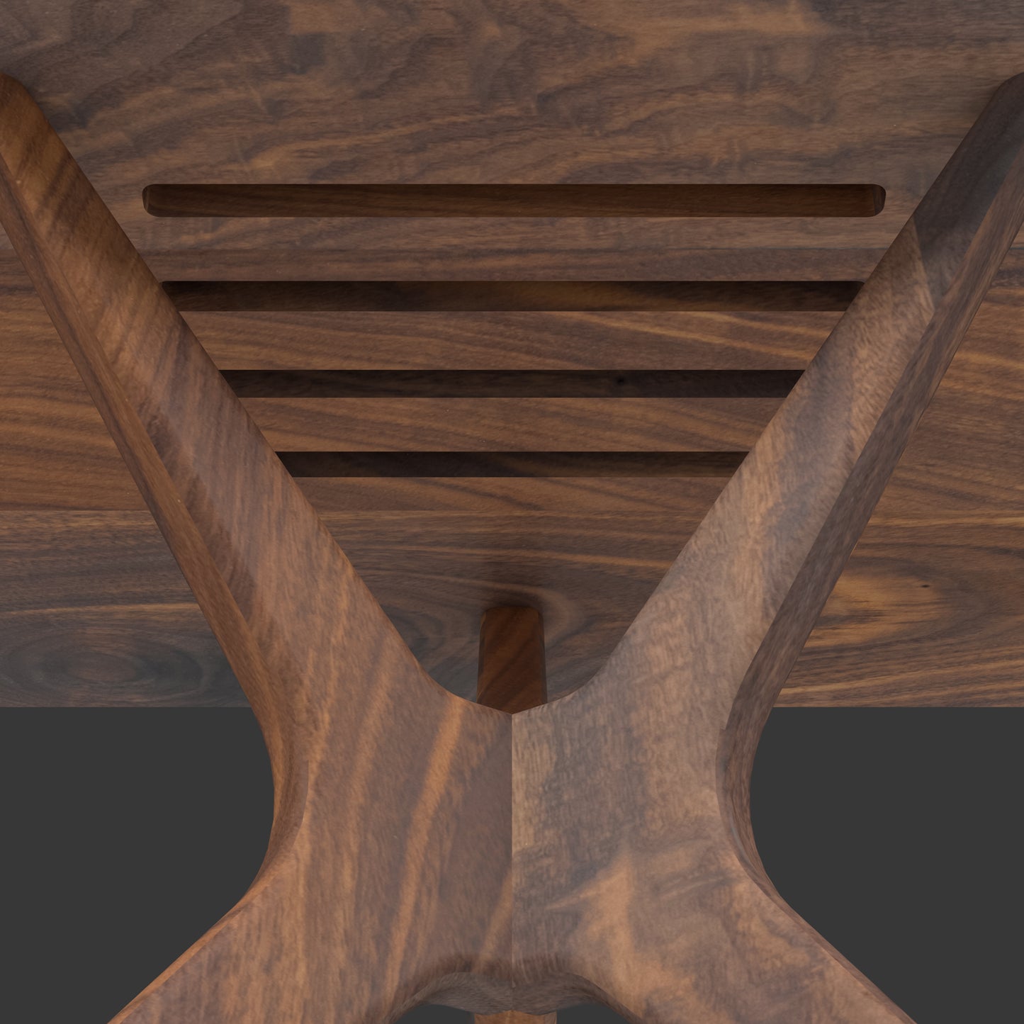 JEAN-MARIE - Mid-century Record player stand made of black walnut and white oak hardwood.