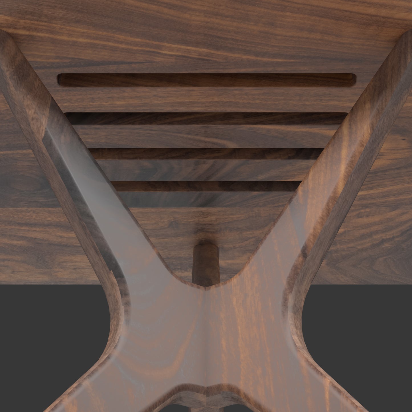 JEAN-MARIE For Sonos - Mid-century Record player stand made of black walnut and white oak hardwood.