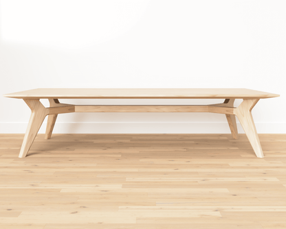 OSCAR - Mid-century rectangular coffee table made of maple hardwood.