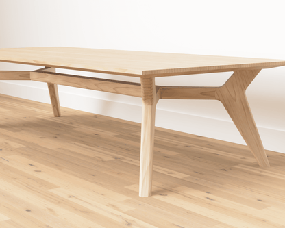 OSCAR - Mid-century rectangular coffee table made of maple hardwood.