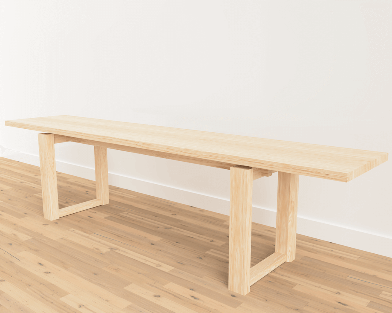 BENCHI -Banc flottant d'inspiration scandinave/coréen en chêne blanc.