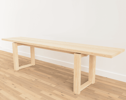 BENCHI -Banc flottant d'inspiration scandinave/coréen en chêne blanc.