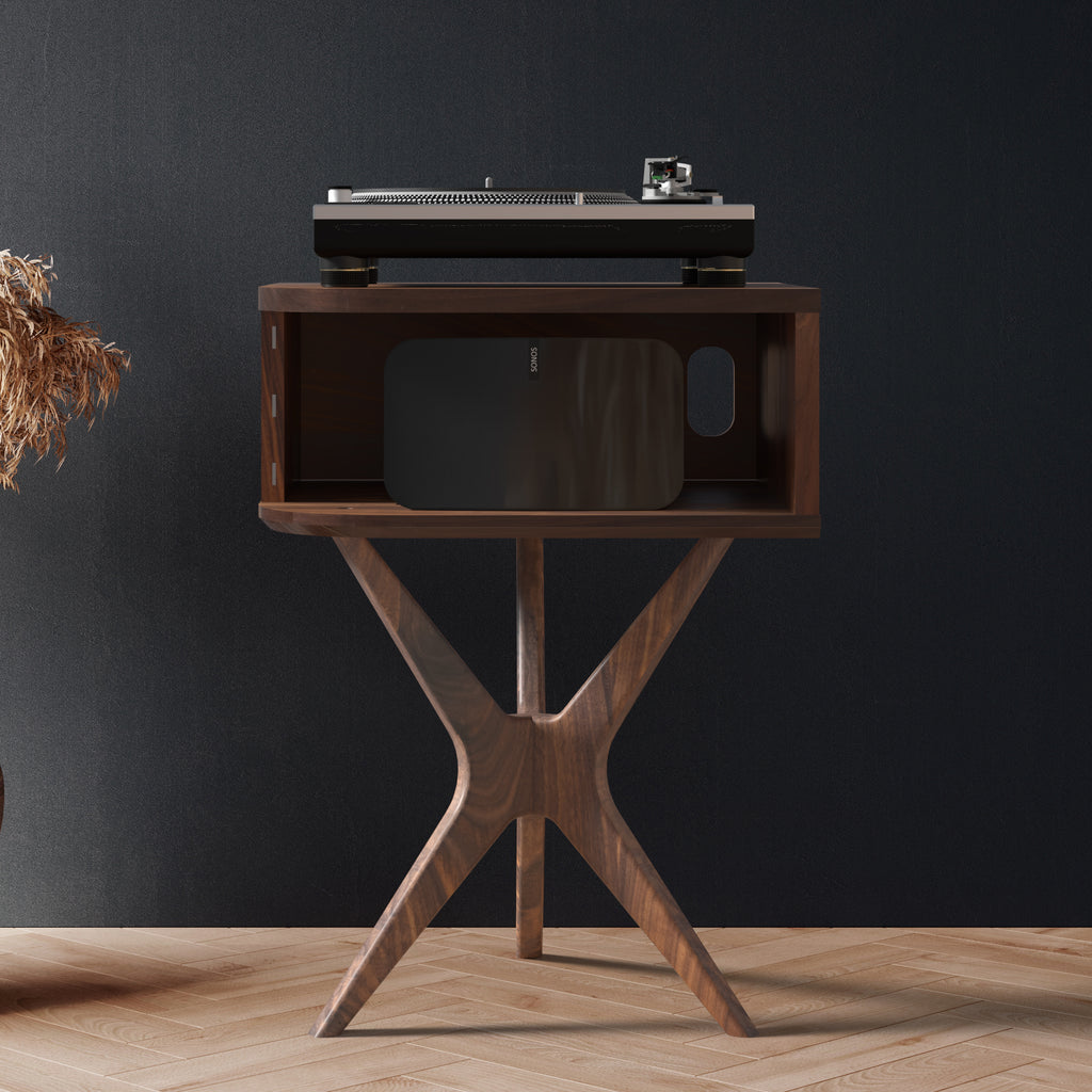 Jean-Marie pour Sonos — Meuble tourne-disque (Noyer - grille grise)