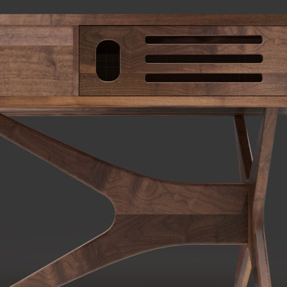 Jean-Marie — Record Player Stand with Vinyl Storage (Walnut & White Oak) — Vintage