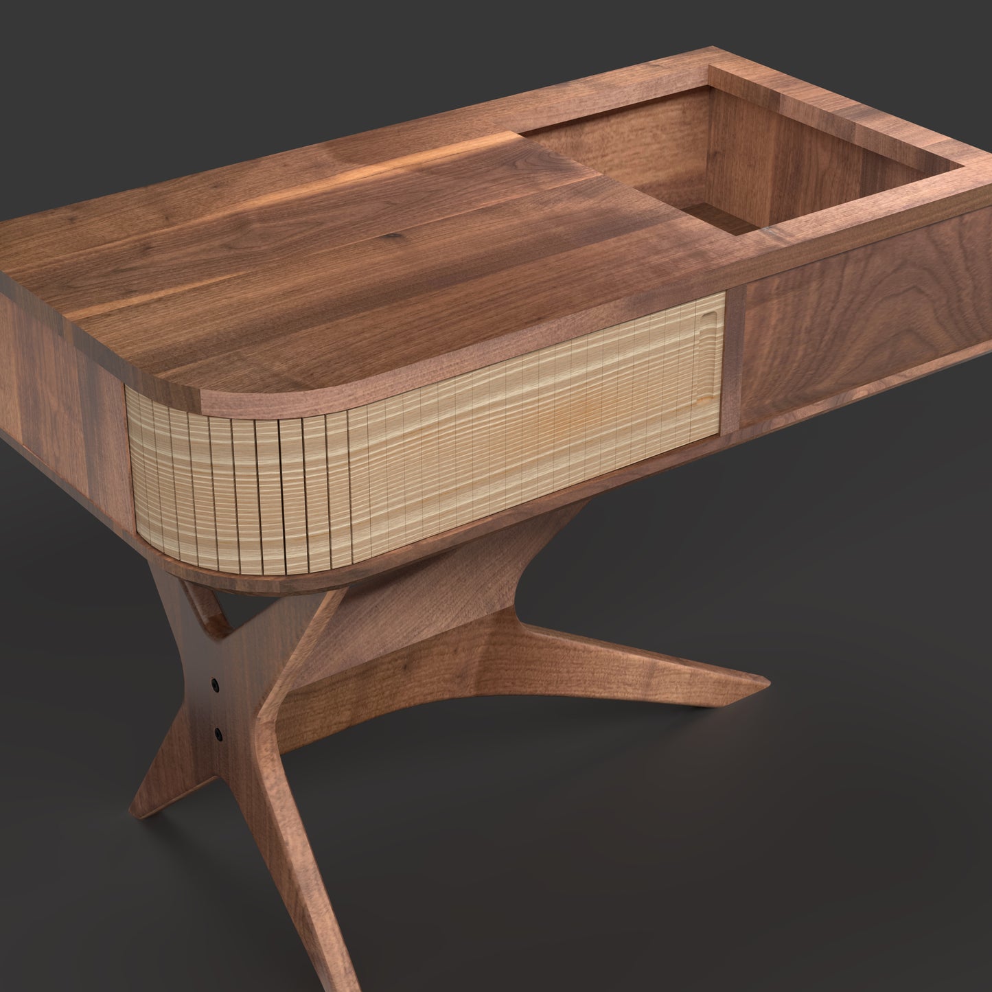 Jean-Marie — Record Player Stand with Vinyl Storage (Walnut & White Oak) — Vintage