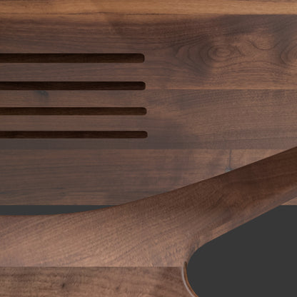 Jean-Marie — Record Player Stand with Vinyl Storage (Walnut & White Oak) — Vintage