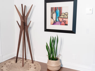 PHILIAS — Mid-century standing coat rack (Walnut)