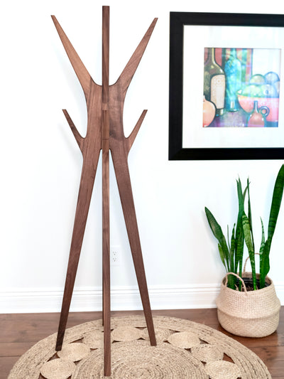 PHILIAS — Mid-century standing coat rack (Walnut)