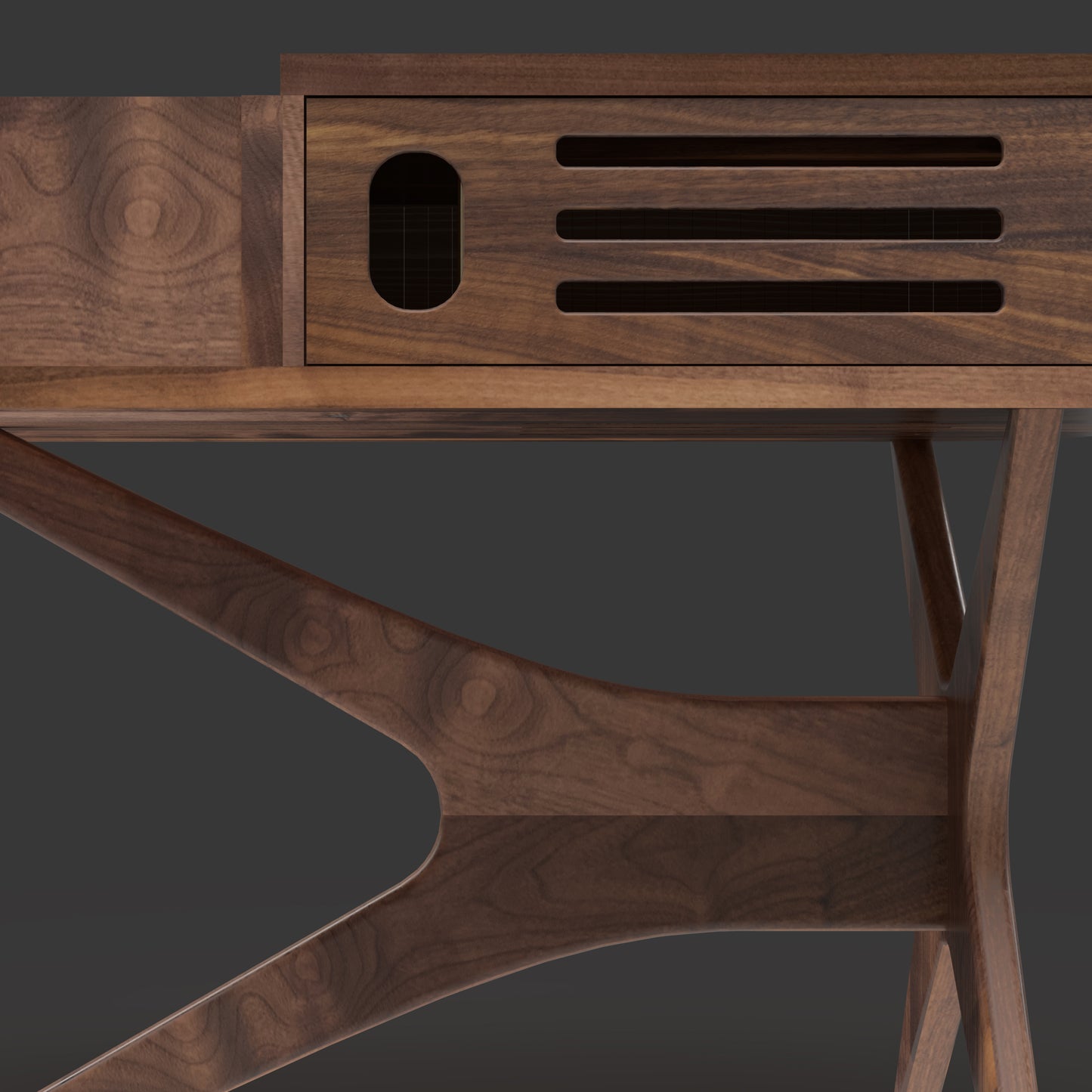 Jean-Marie — Record Player Stand with Vinyl Storage (Walnut & White Oak) — Modern