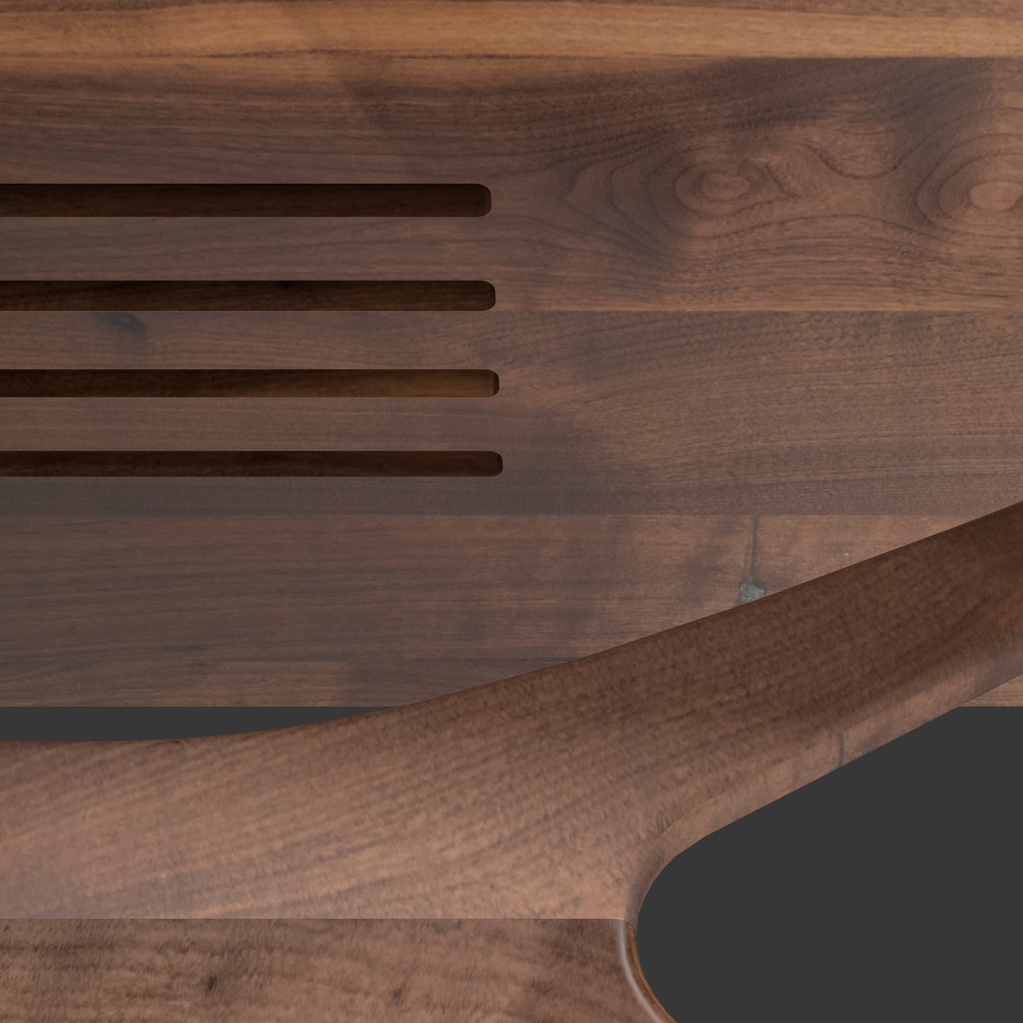 Jean-Marie — Record Player Stand with Vinyl Storage (Walnut & White Oak) — Modern