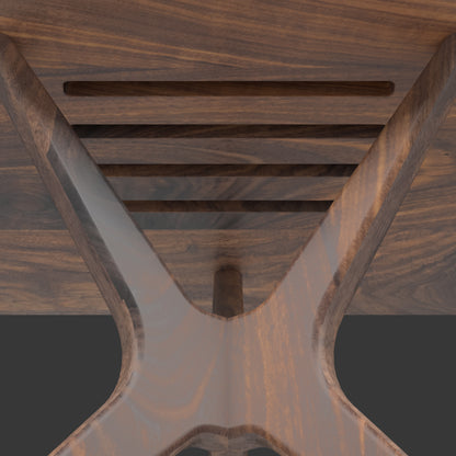 JEAN-MARIE For Sonos - Mid-century Record player stand made of black walnut and white oak hardwood.