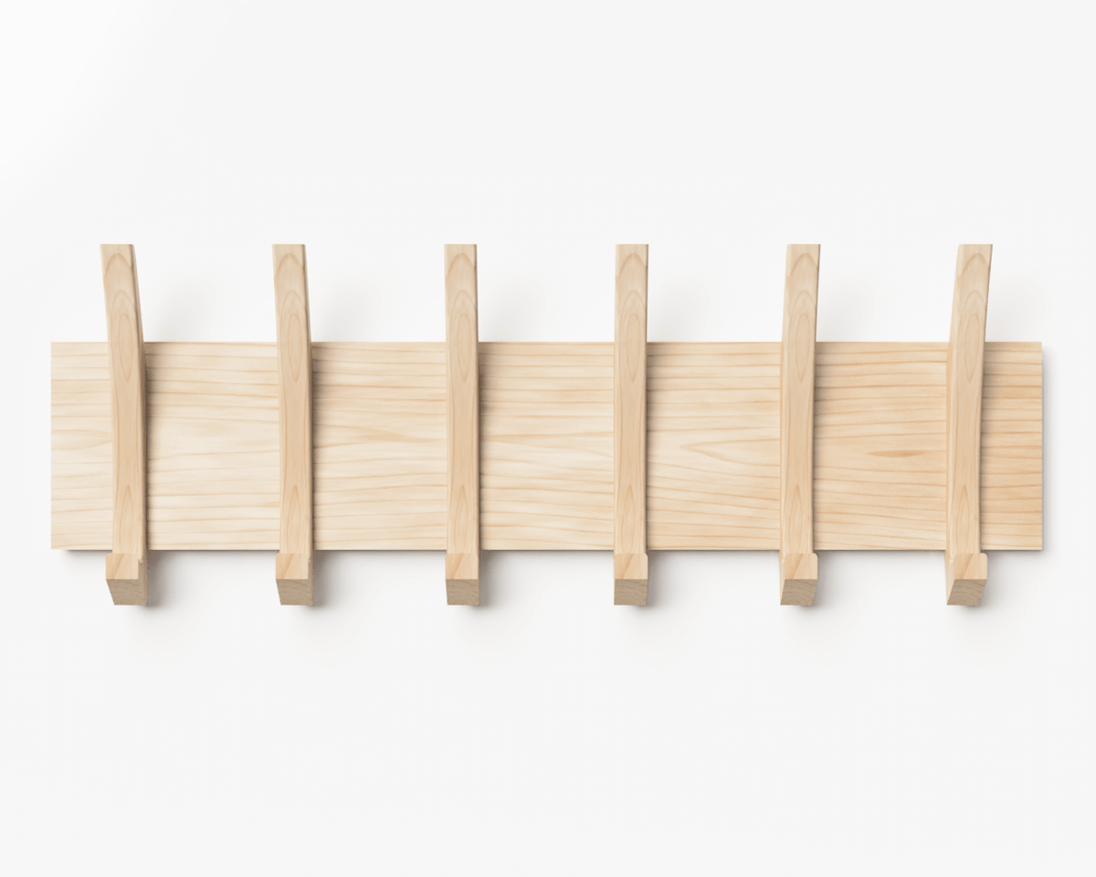 Alexina — Mid-Century Wall Coat Rack (Maple)