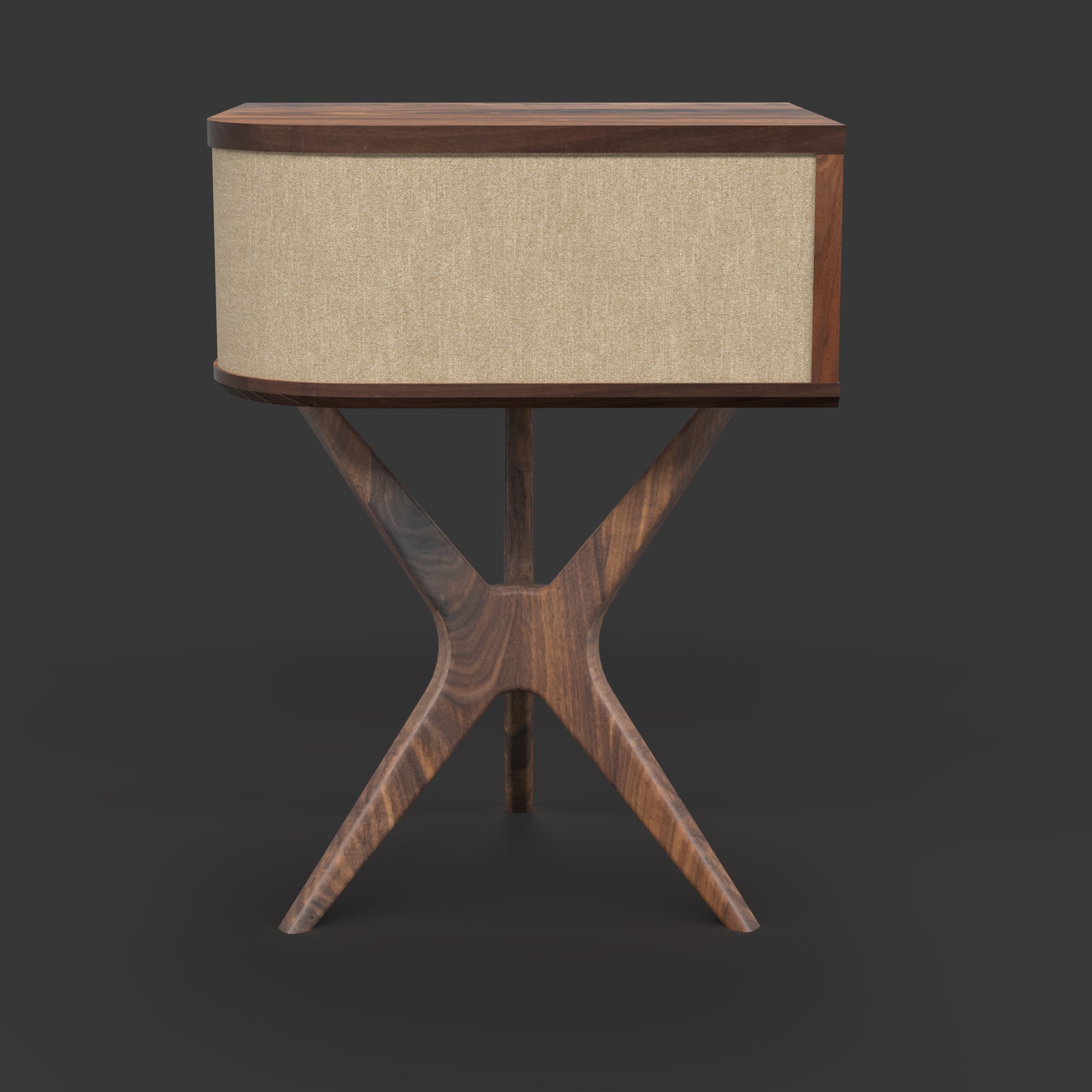 Jean-Marie for Sonos record player stand in black walnut — front view
