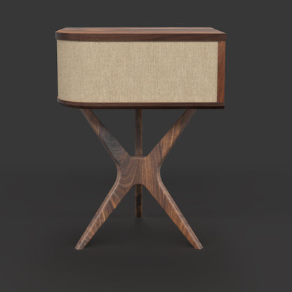 Jean-Marie for Sonos record player stand in black walnut — front view