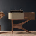 Jean-Marie for Sonos with vintage vinyl storage — vinyl and streaming setup (lifestyle)