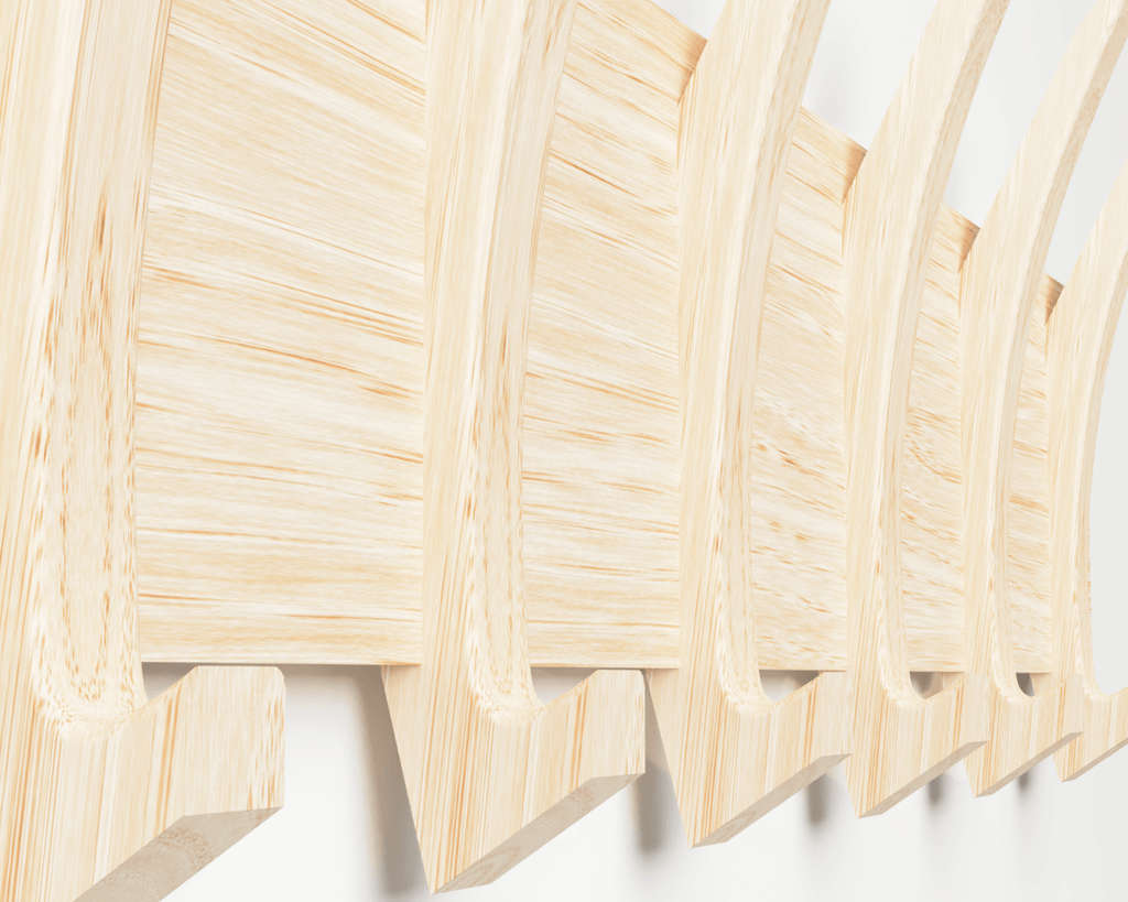 Alexina — Mid-Century Wall Coat Rack (White Oak)
