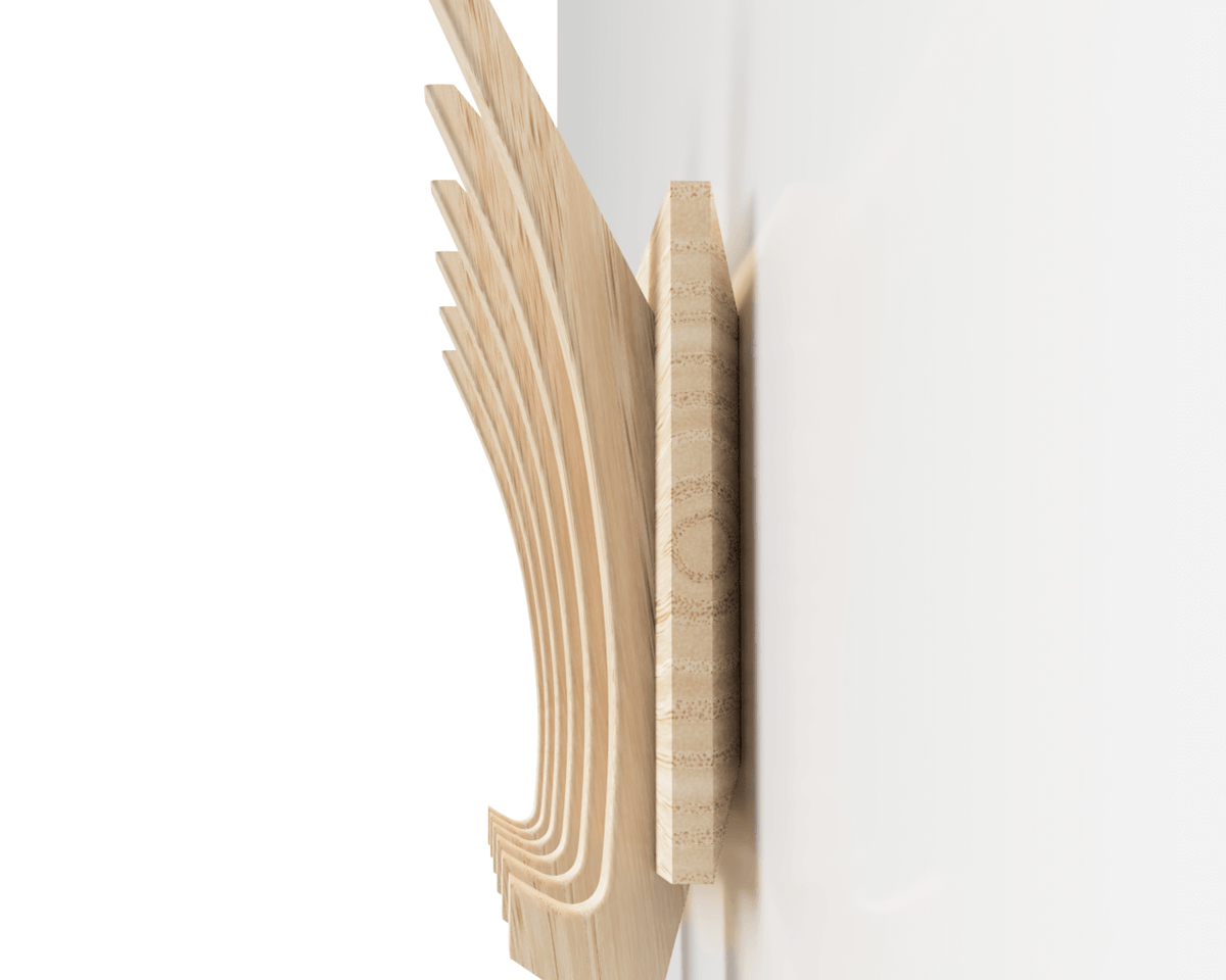 Alexina — Mid-Century Wall Coat Rack (White Oak)
