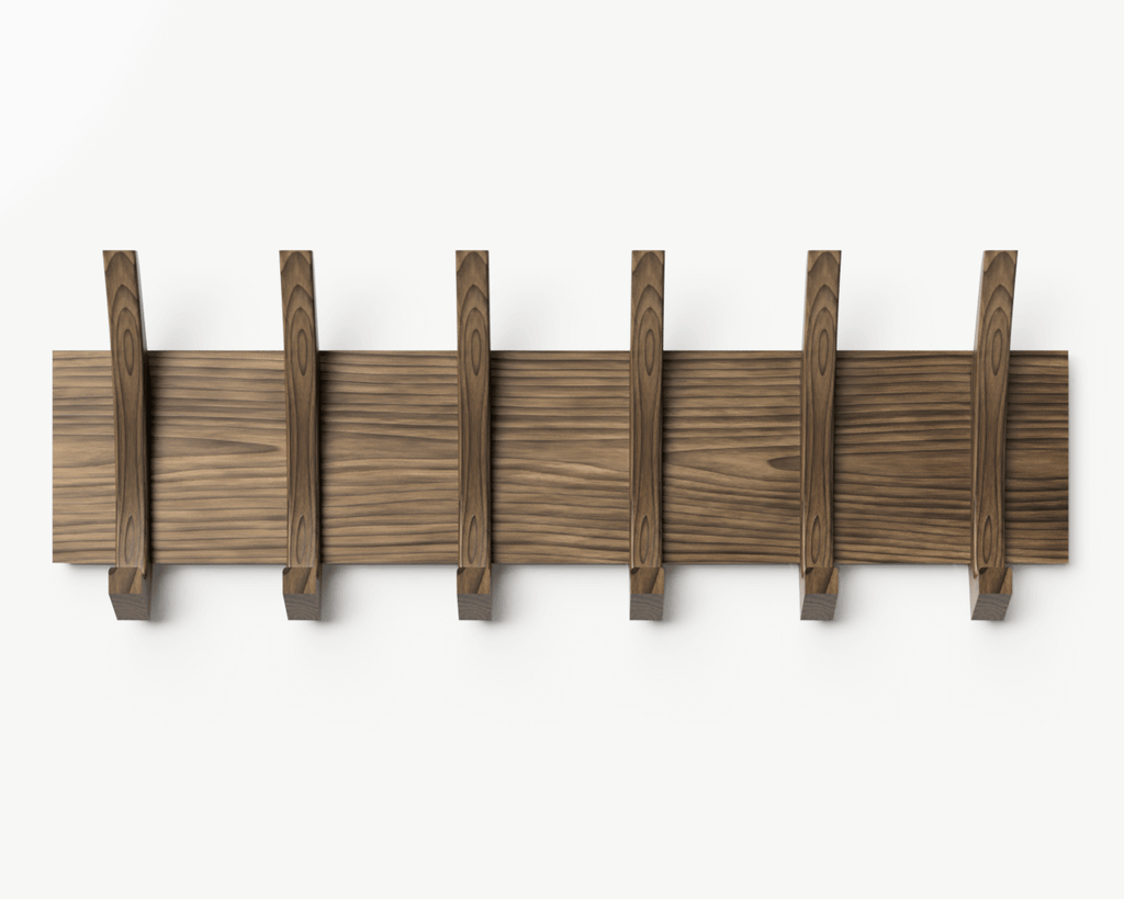 Alexina — Mid-Century Wall Coat Rack (Walnut)