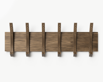 Alexina — Mid-Century Wall Coat Rack (Walnut)