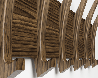Alexina — Mid-Century Wall Coat Rack (Walnut)