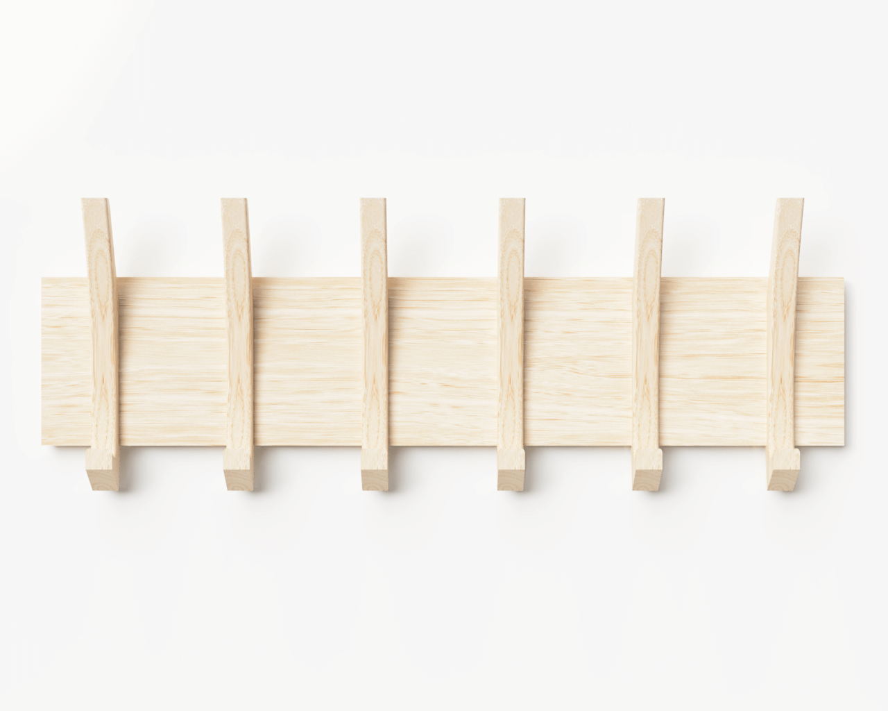 ALEXINA - Mid-century wall mount coat rack made of white oak