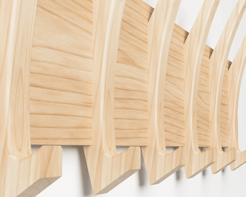 Alexina — Mid-Century Wall Coat Rack (Maple)
