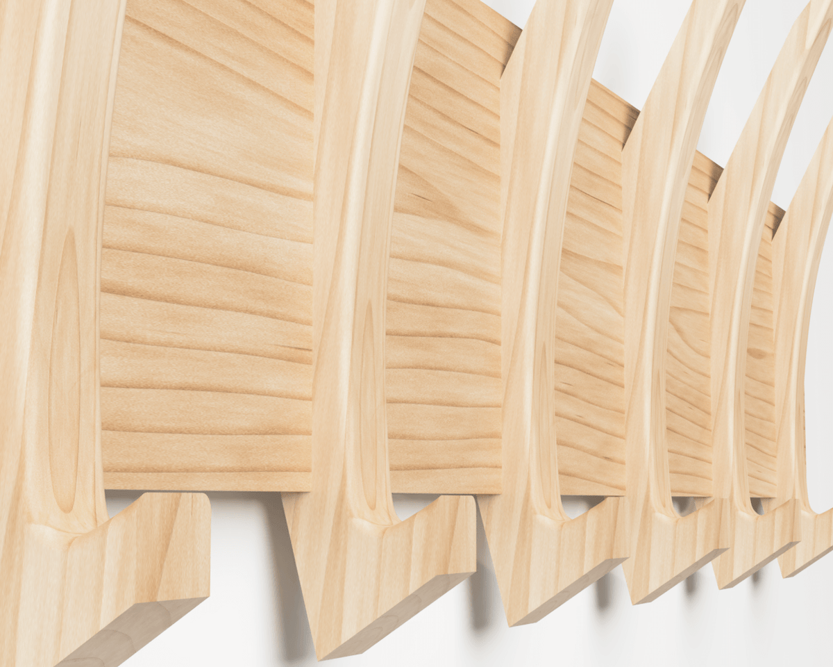 Alexina — Mid-Century Wall Coat Rack (Maple)