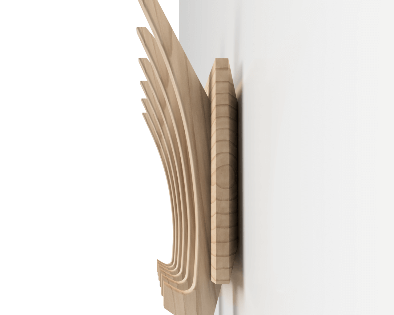 ALEXINA - Mid-century wall mount coat rack made of maple